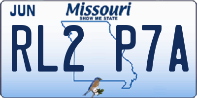 MO license plate RL2P7A