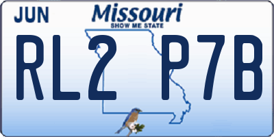 MO license plate RL2P7B