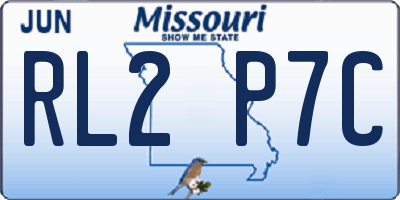 MO license plate RL2P7C
