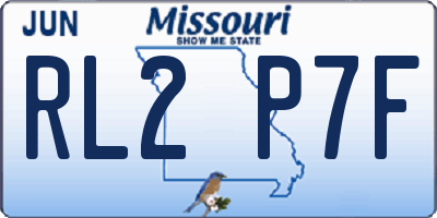 MO license plate RL2P7F