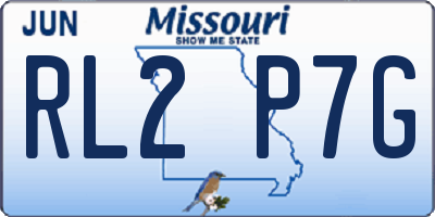 MO license plate RL2P7G