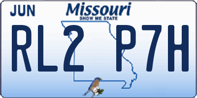 MO license plate RL2P7H