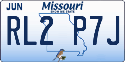 MO license plate RL2P7J