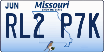 MO license plate RL2P7K