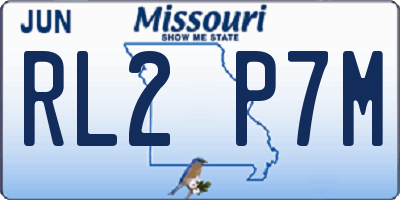 MO license plate RL2P7M
