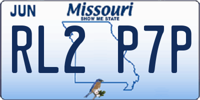 MO license plate RL2P7P