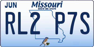 MO license plate RL2P7S