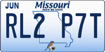 MO license plate RL2P7T