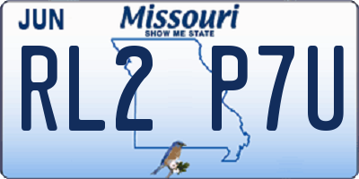 MO license plate RL2P7U