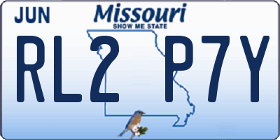MO license plate RL2P7Y