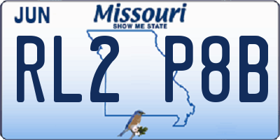 MO license plate RL2P8B