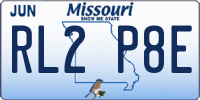 MO license plate RL2P8E