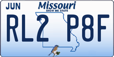 MO license plate RL2P8F