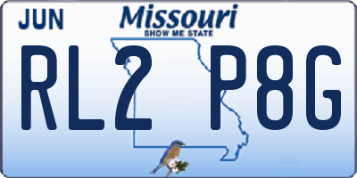 MO license plate RL2P8G