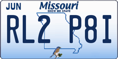 MO license plate RL2P8I