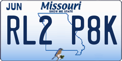 MO license plate RL2P8K