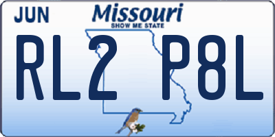 MO license plate RL2P8L