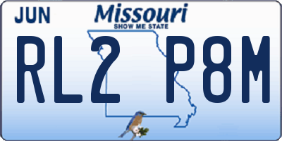 MO license plate RL2P8M
