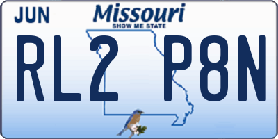 MO license plate RL2P8N