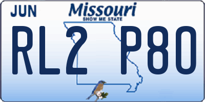 MO license plate RL2P8O
