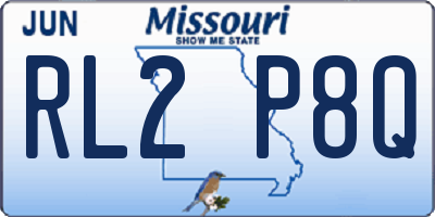 MO license plate RL2P8Q