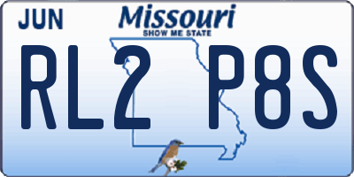 MO license plate RL2P8S