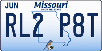 MO license plate RL2P8T