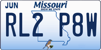 MO license plate RL2P8W