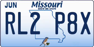 MO license plate RL2P8X