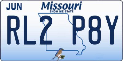 MO license plate RL2P8Y