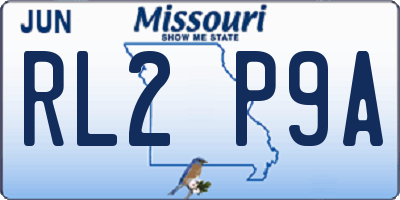 MO license plate RL2P9A