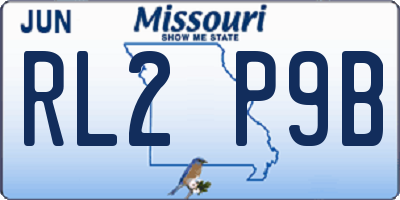 MO license plate RL2P9B