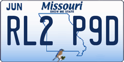 MO license plate RL2P9D