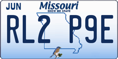 MO license plate RL2P9E