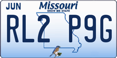 MO license plate RL2P9G