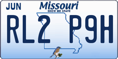 MO license plate RL2P9H
