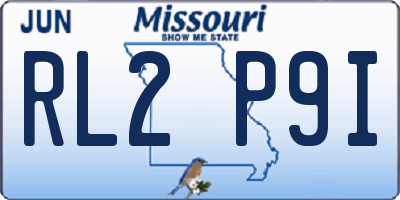 MO license plate RL2P9I