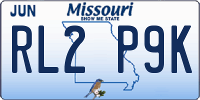 MO license plate RL2P9K