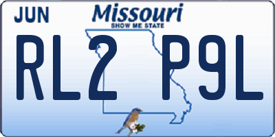 MO license plate RL2P9L
