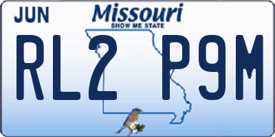 MO license plate RL2P9M