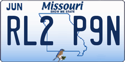 MO license plate RL2P9N