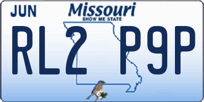 MO license plate RL2P9P