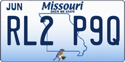MO license plate RL2P9Q