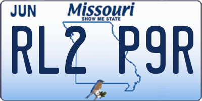 MO license plate RL2P9R