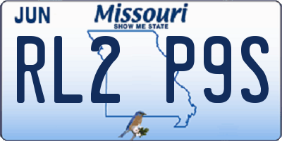 MO license plate RL2P9S