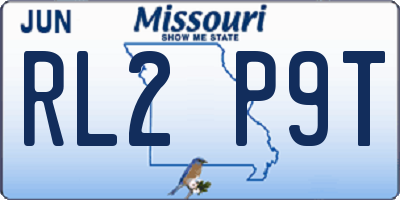 MO license plate RL2P9T