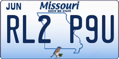 MO license plate RL2P9U