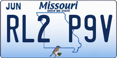 MO license plate RL2P9V