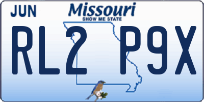 MO license plate RL2P9X