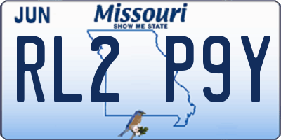 MO license plate RL2P9Y